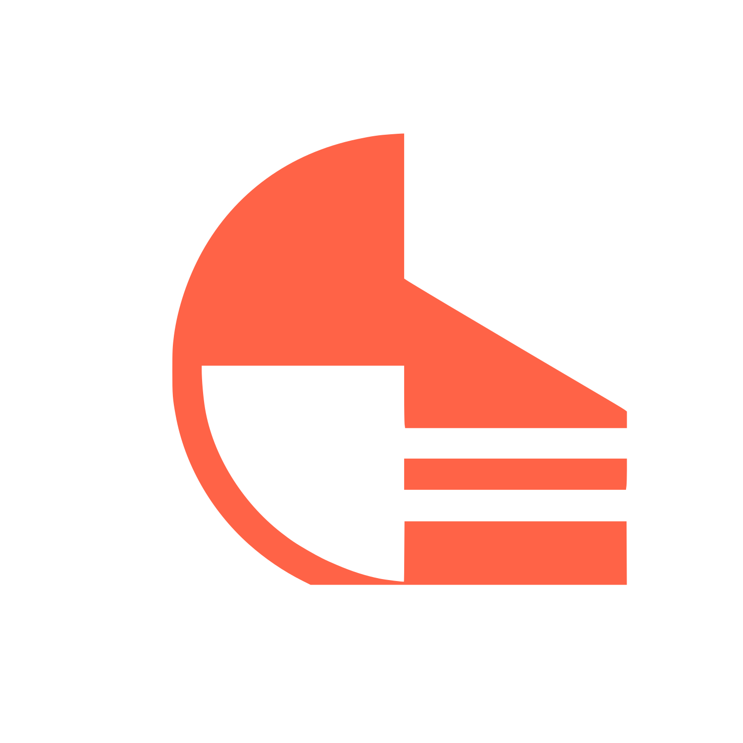 Circular Geometric House Logo #FF6347