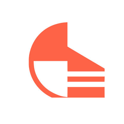 Circular Geometric House Logo #FF6347