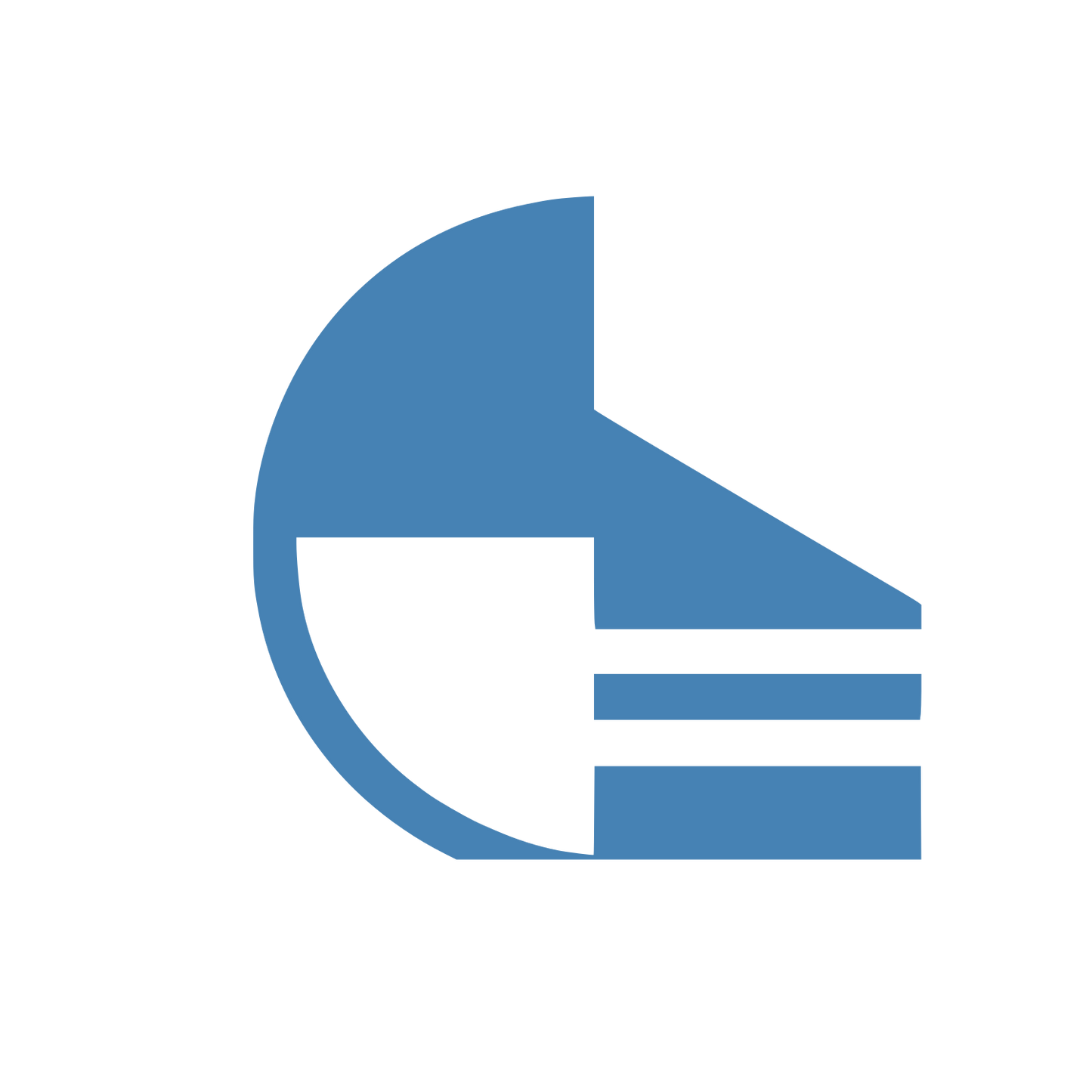 Circular Geometric House Logo #4682B4