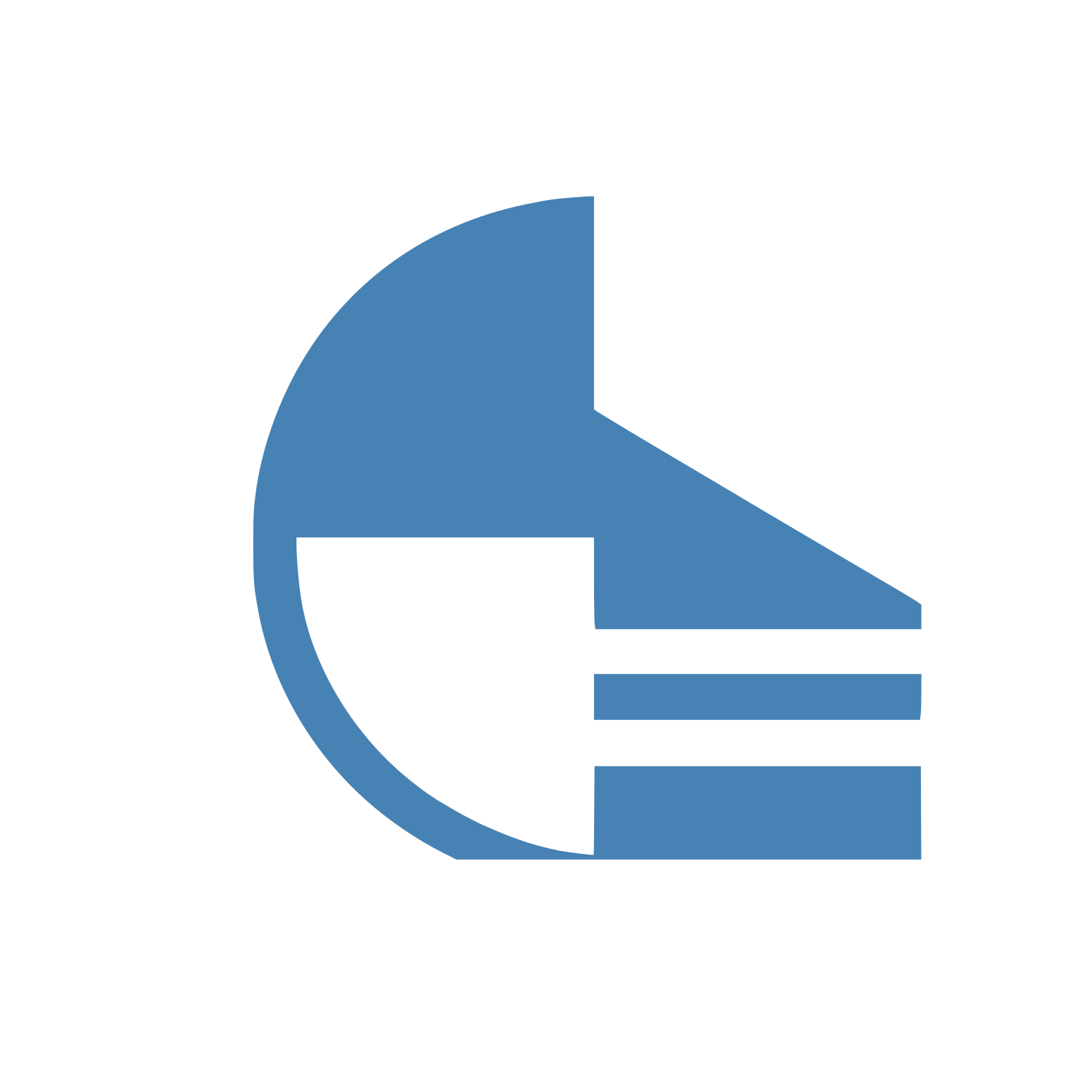 Circular Geometric House Logo #4682B4
