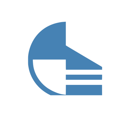 Circular Geometric House Logo #4682B4