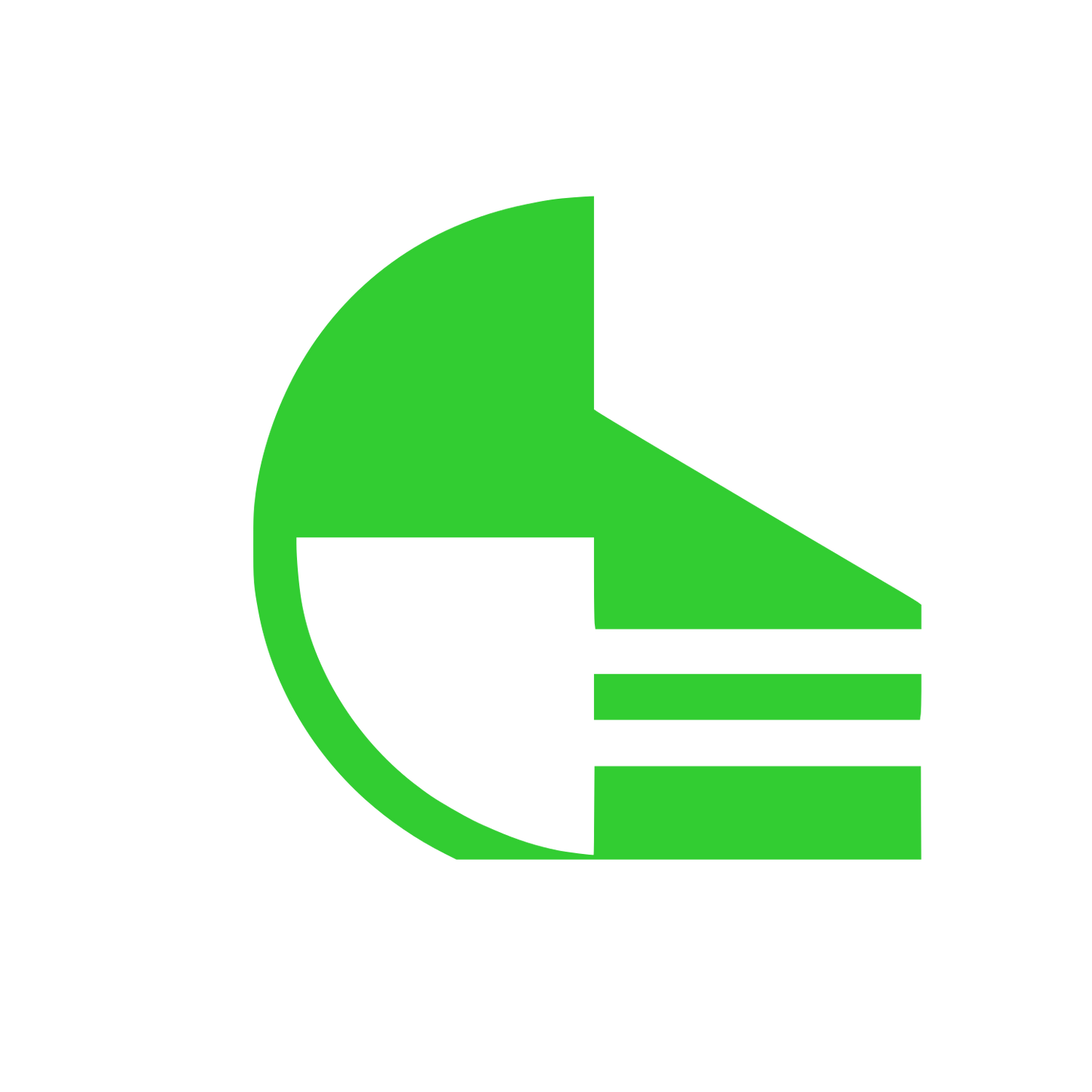 Circular Geometric House Logo #32CD32