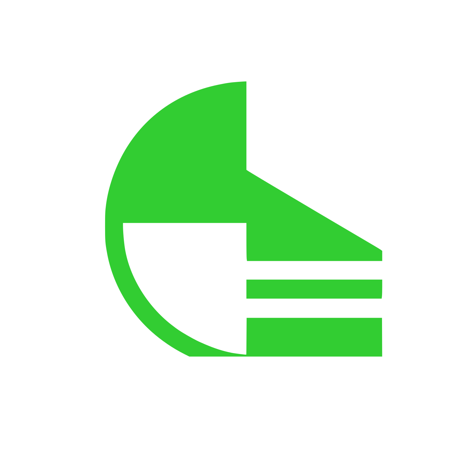 Circular Geometric House Logo #32CD32