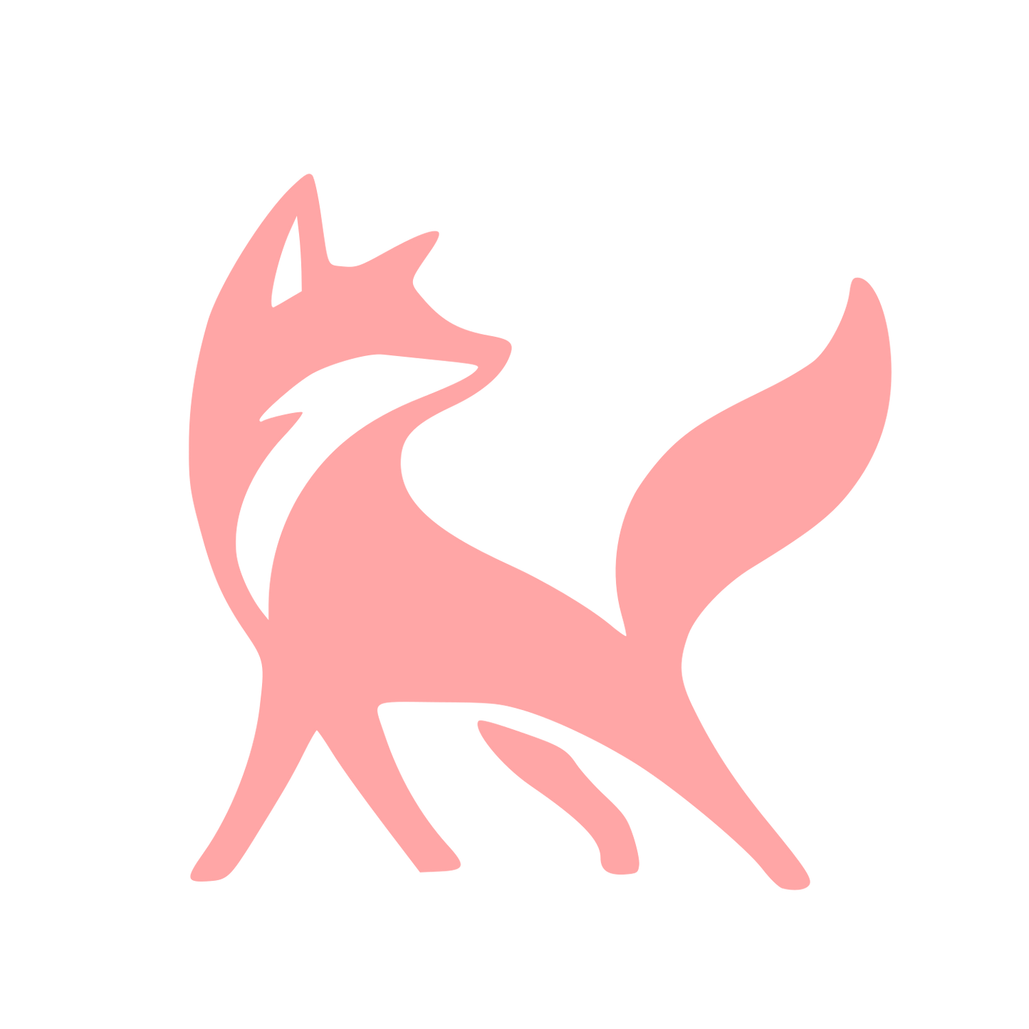 Walking Fox Logo #ffa6a6