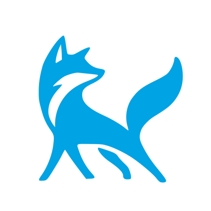 Walking Fox Logo #00a3e4