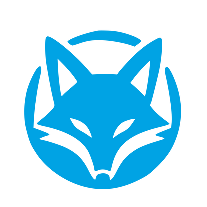 Fox Face Circle Logo #00a3e4