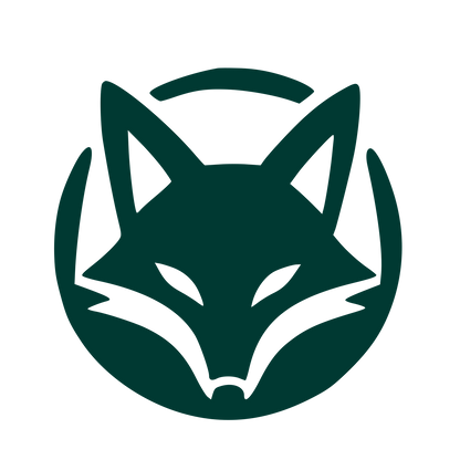 Fox Face Circle Logo #003932