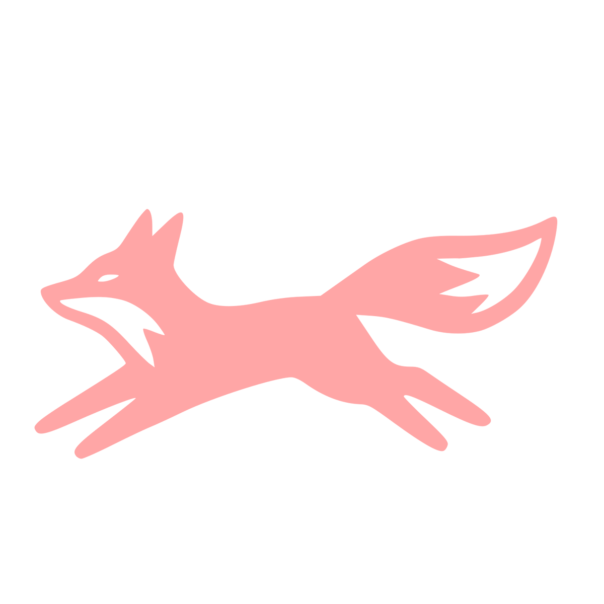 Running Fox Logo #ffa6a6