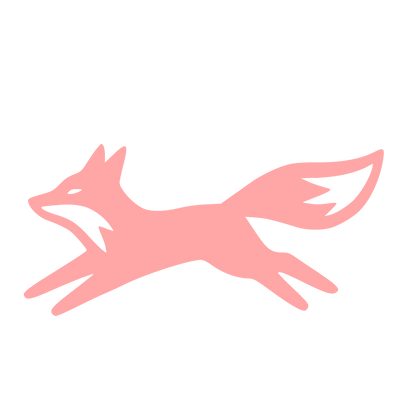 Running Fox Logo #ffa6a6