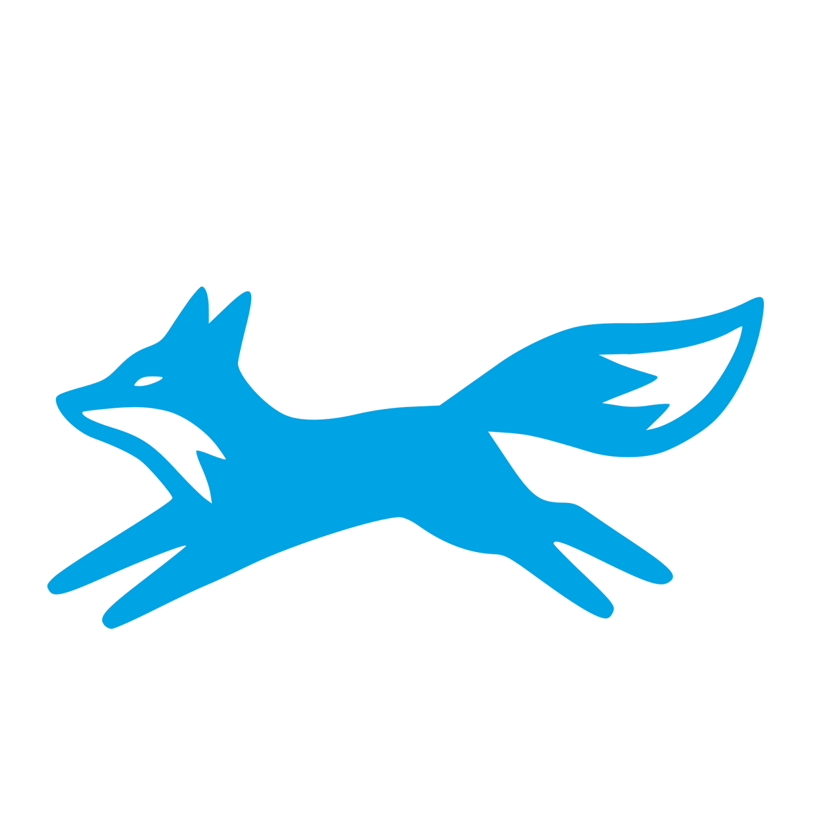 Running Fox Logo #00a3e4