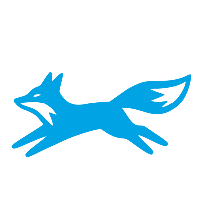 Running Fox Logo #00a3e4