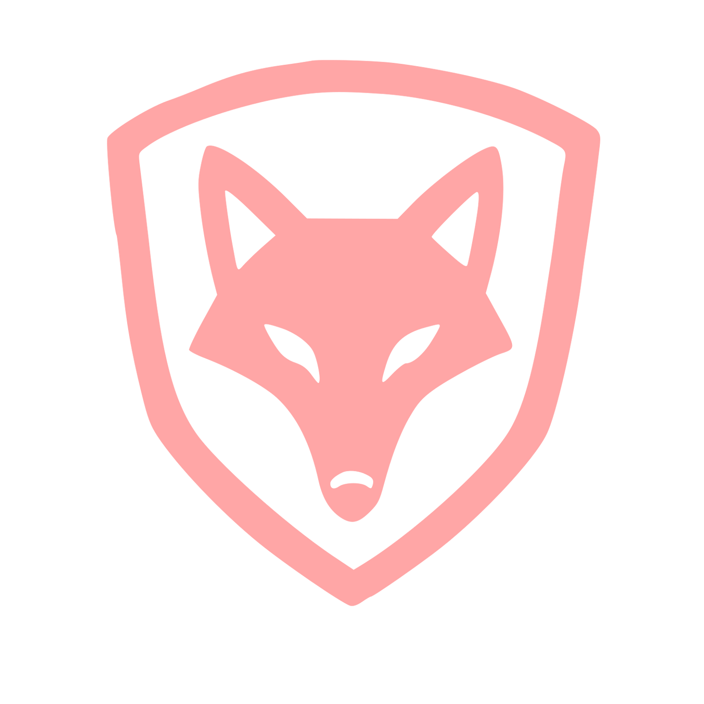Fox Shield Emblem Logo #ffa6a6