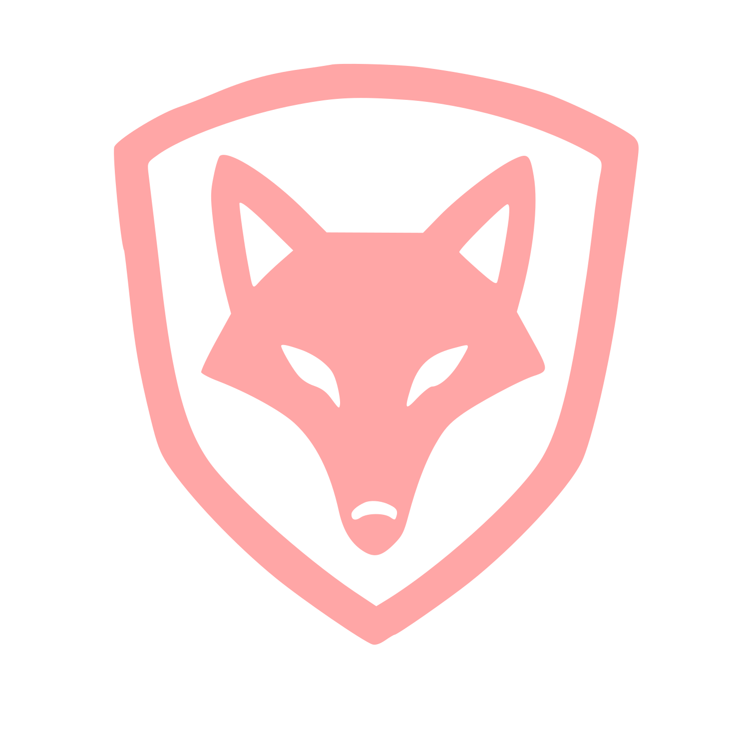 Fox Shield Emblem Logo #ffa6a6