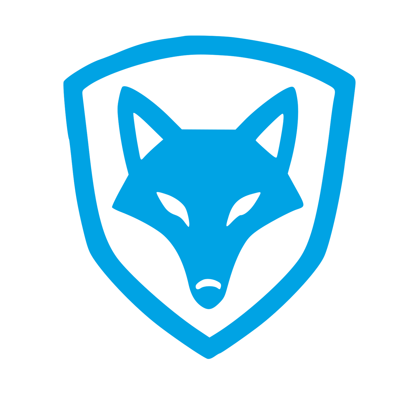 Fox Shield Emblem Logo #00a3e4
