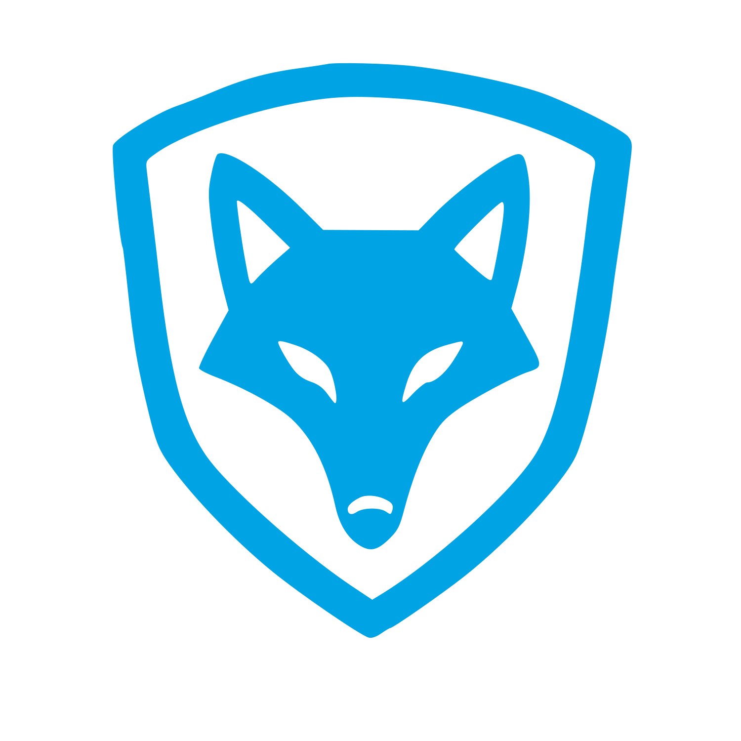 Fox Shield Emblem Logo #00a3e4