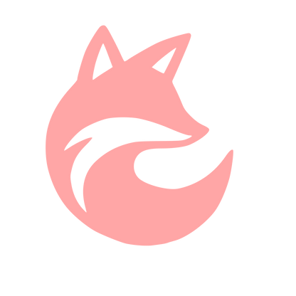 Curled Fox Logo #ffa6a6