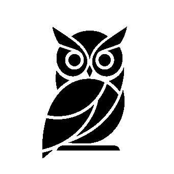 Layered Overlap Owl Logo