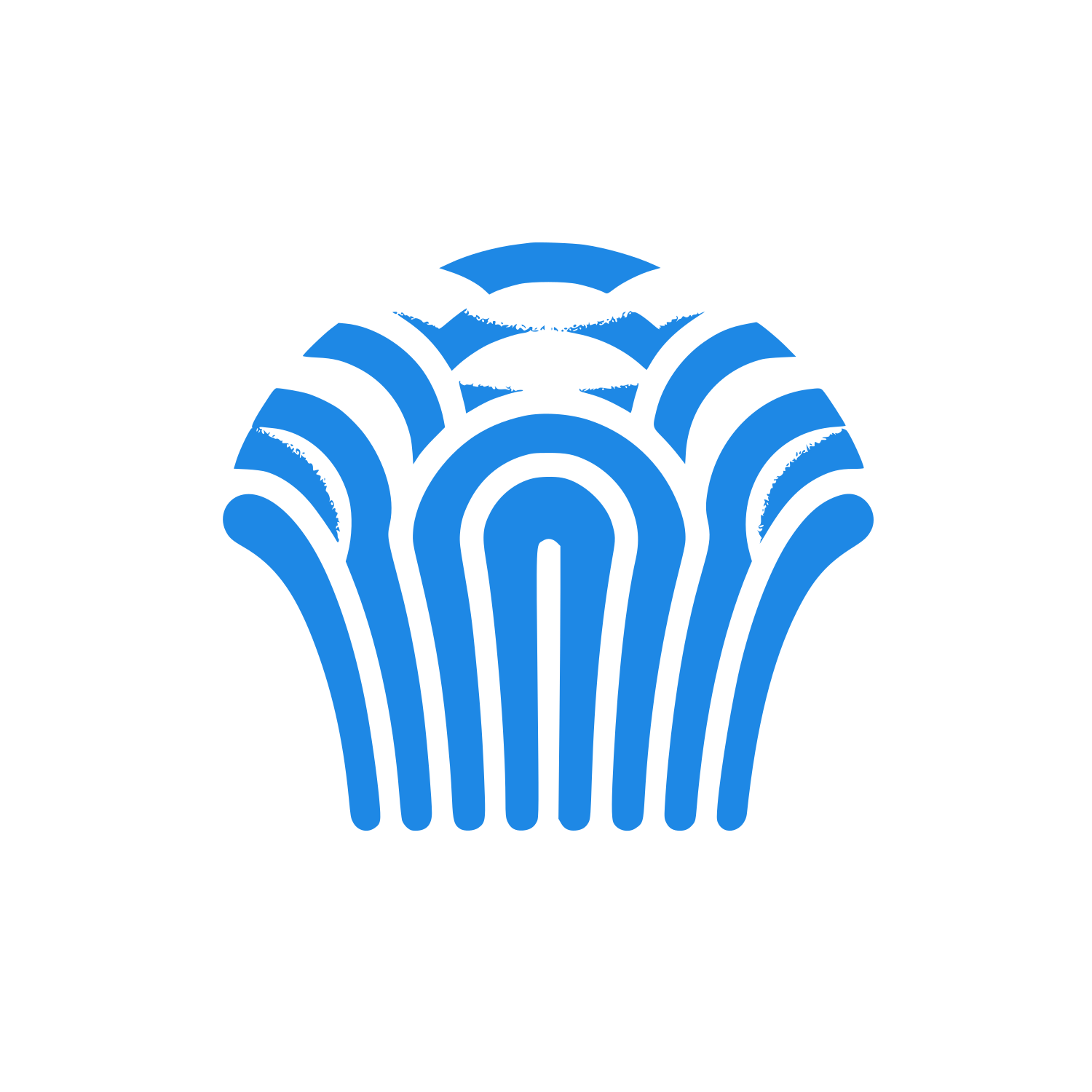 Shell Cupcake Logo #1E88E5