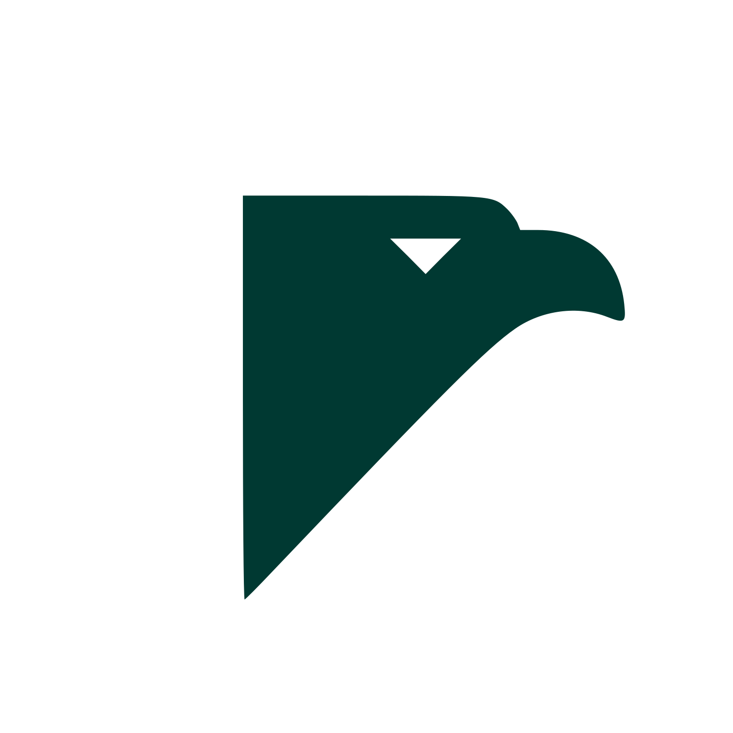 Modernist Eagle Head Logo #003932