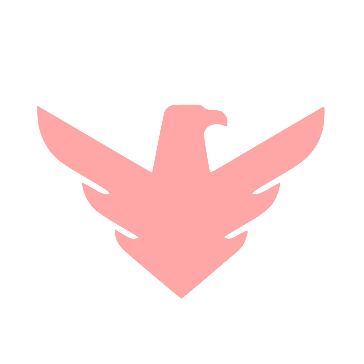 Spread Wing Eagle Logo #ffa6a6