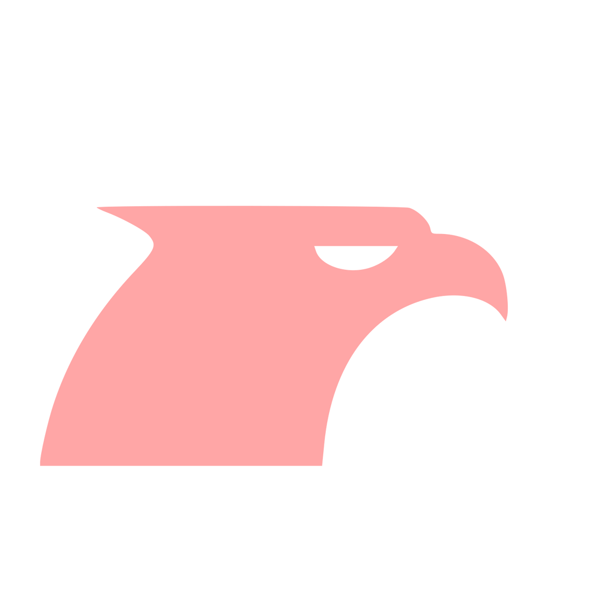 Eagle Head Profile Logo #ffa6a6