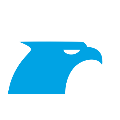 Eagle Head Profile Logo #00a3e4