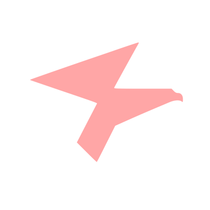 Geometric Eagle Flight Logo #ffa6a6