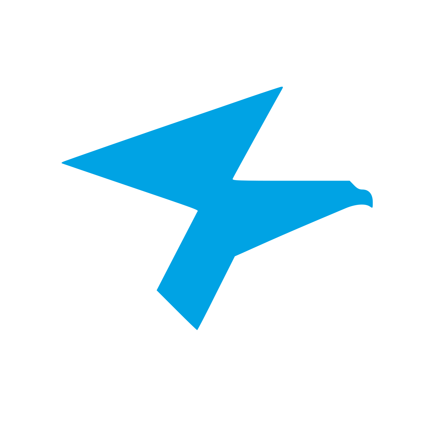 Geometric Eagle Flight Logo #00a3e4