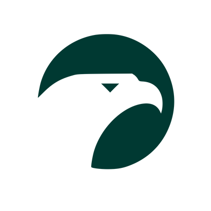 Modernist Eagle Head Logo #003932