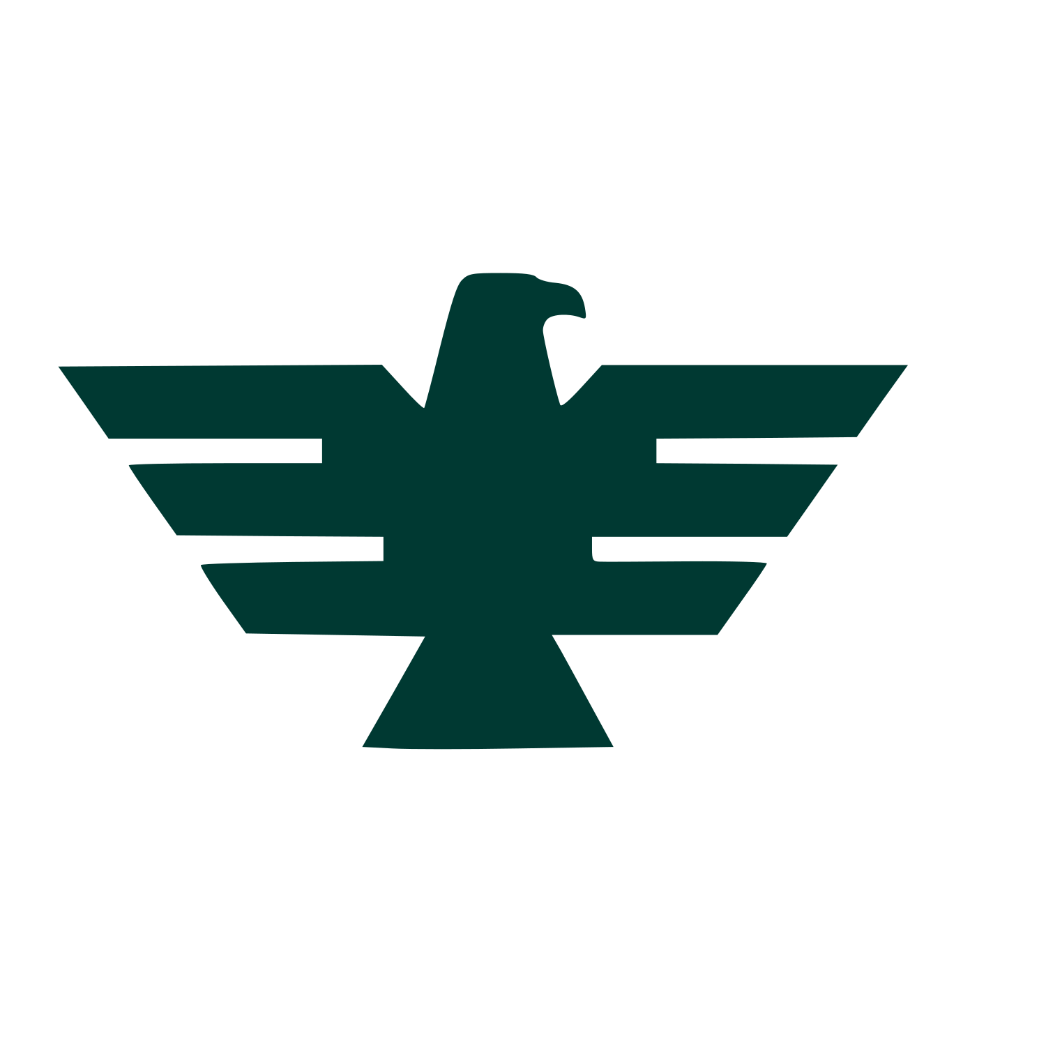 Modernist Eagle Spread Logo #003932