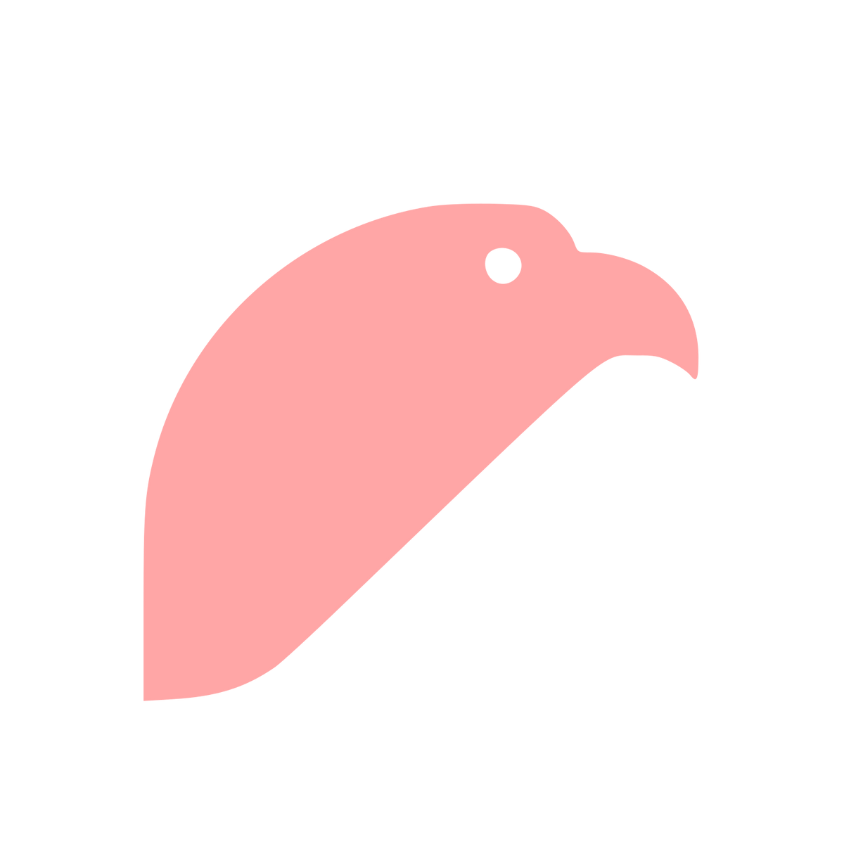 Eagle Head Silhouette Logo #ffa6a6