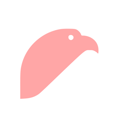 Eagle Head Silhouette Logo #ffa6a6