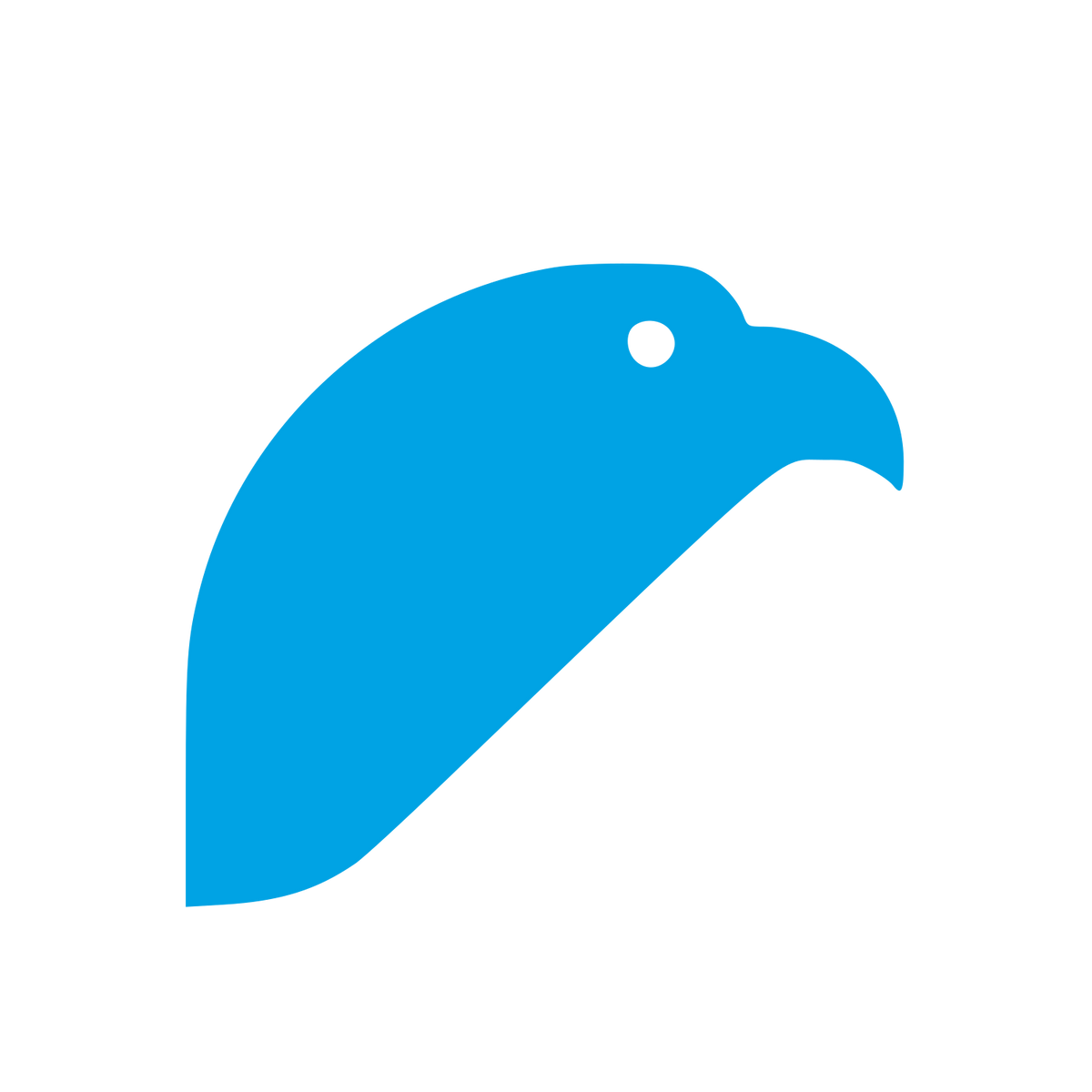 Eagle Head Silhouette Logo #00a3e4