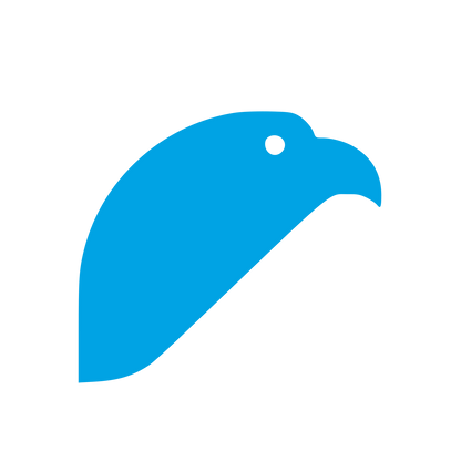 Eagle Head Silhouette Logo #00a3e4