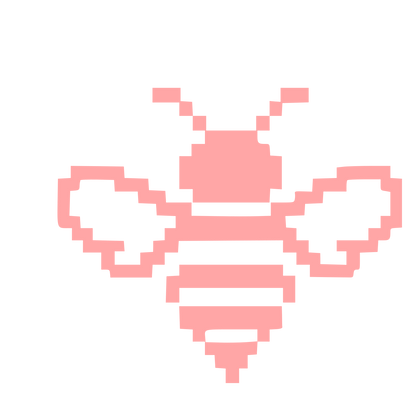 Pixel Bee Logo #ffa6a6