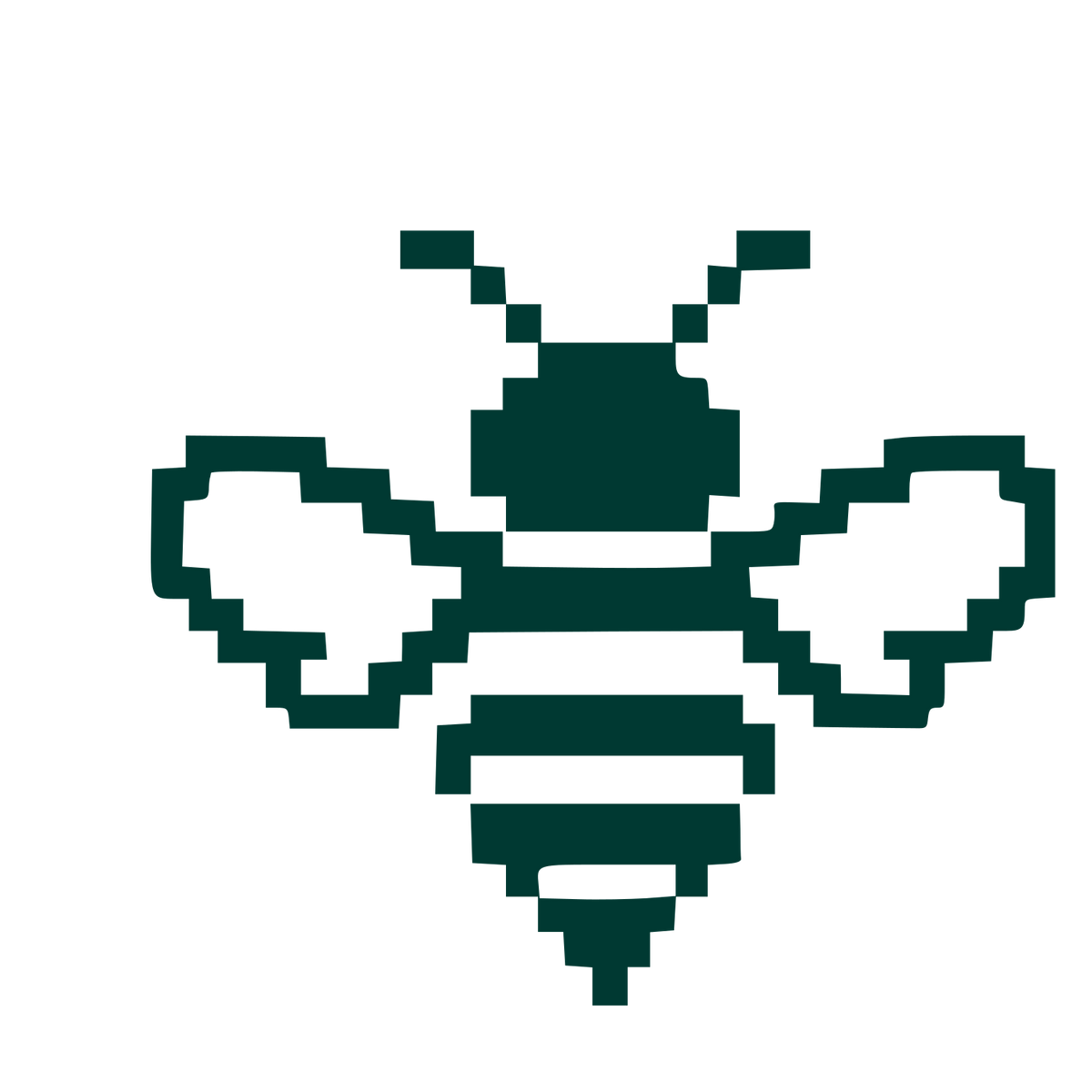 Pixel Bee Logo #003932