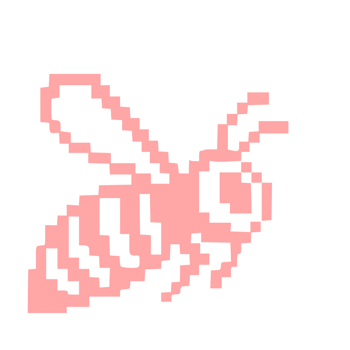 Pixel Bee Logo #ffa6a6