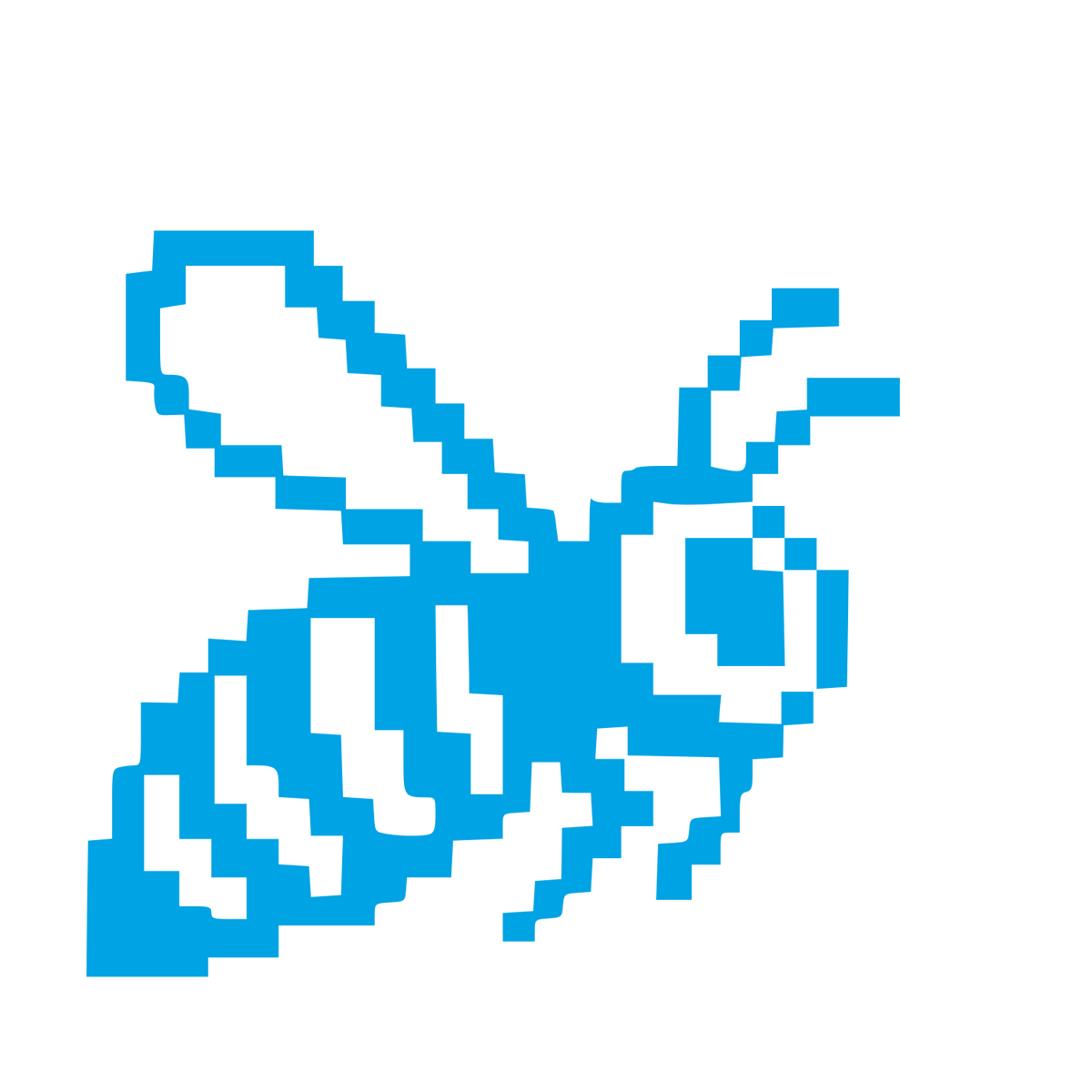 Pixel Bee Logo #00a3e4