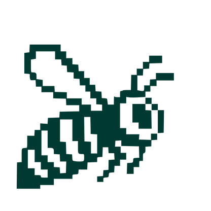 Pixel Bee Logo #003932