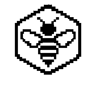 Pixel Bee Hexagon Logo