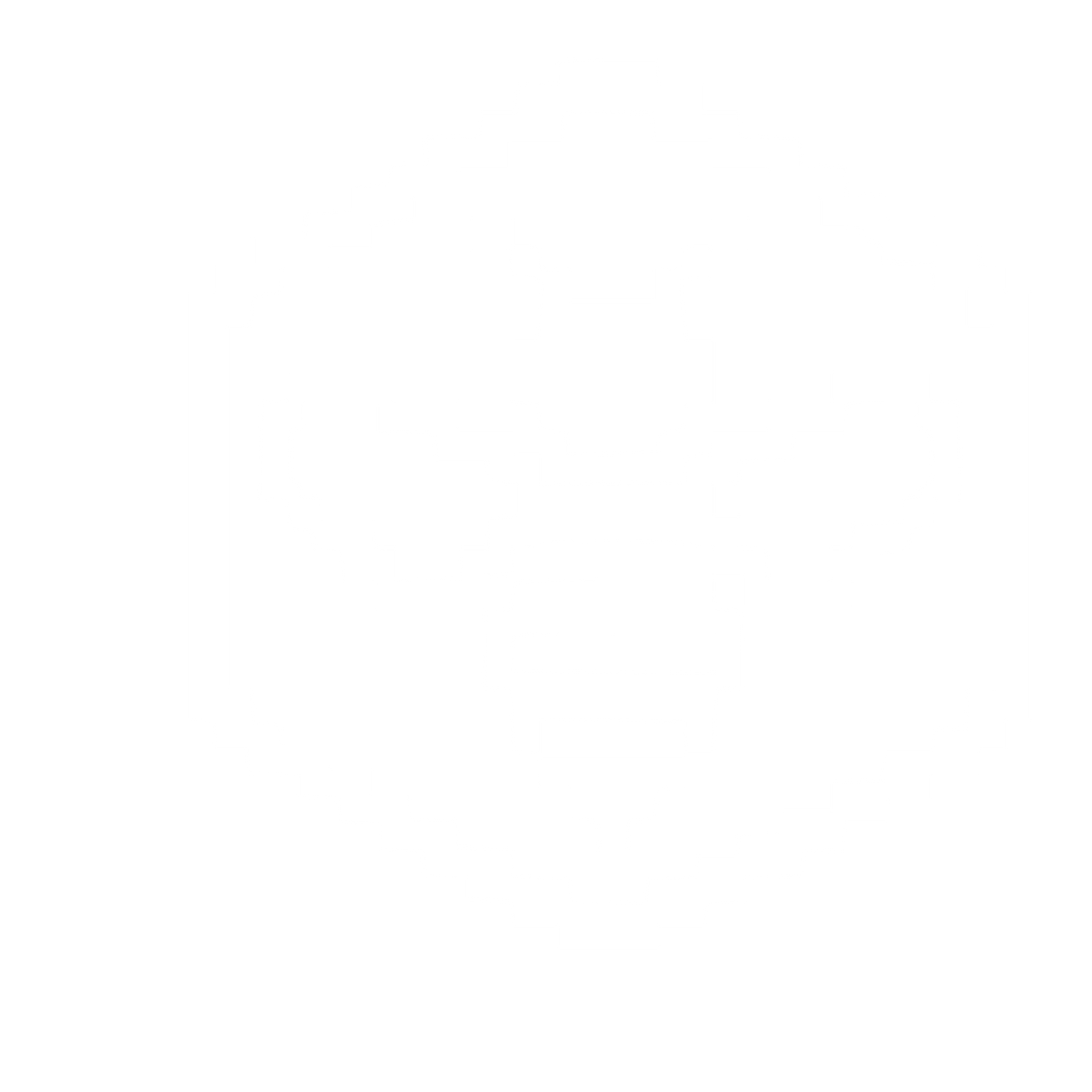 Pixel Bee Hexagon Logo #ffffff