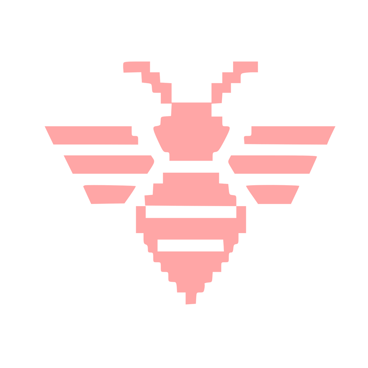 Pixel Bee Logo #ffa6a6