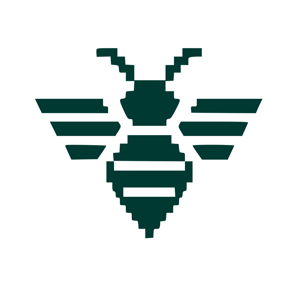 Pixel Bee Logo #003932