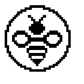 Pixel Bee Circle Logo