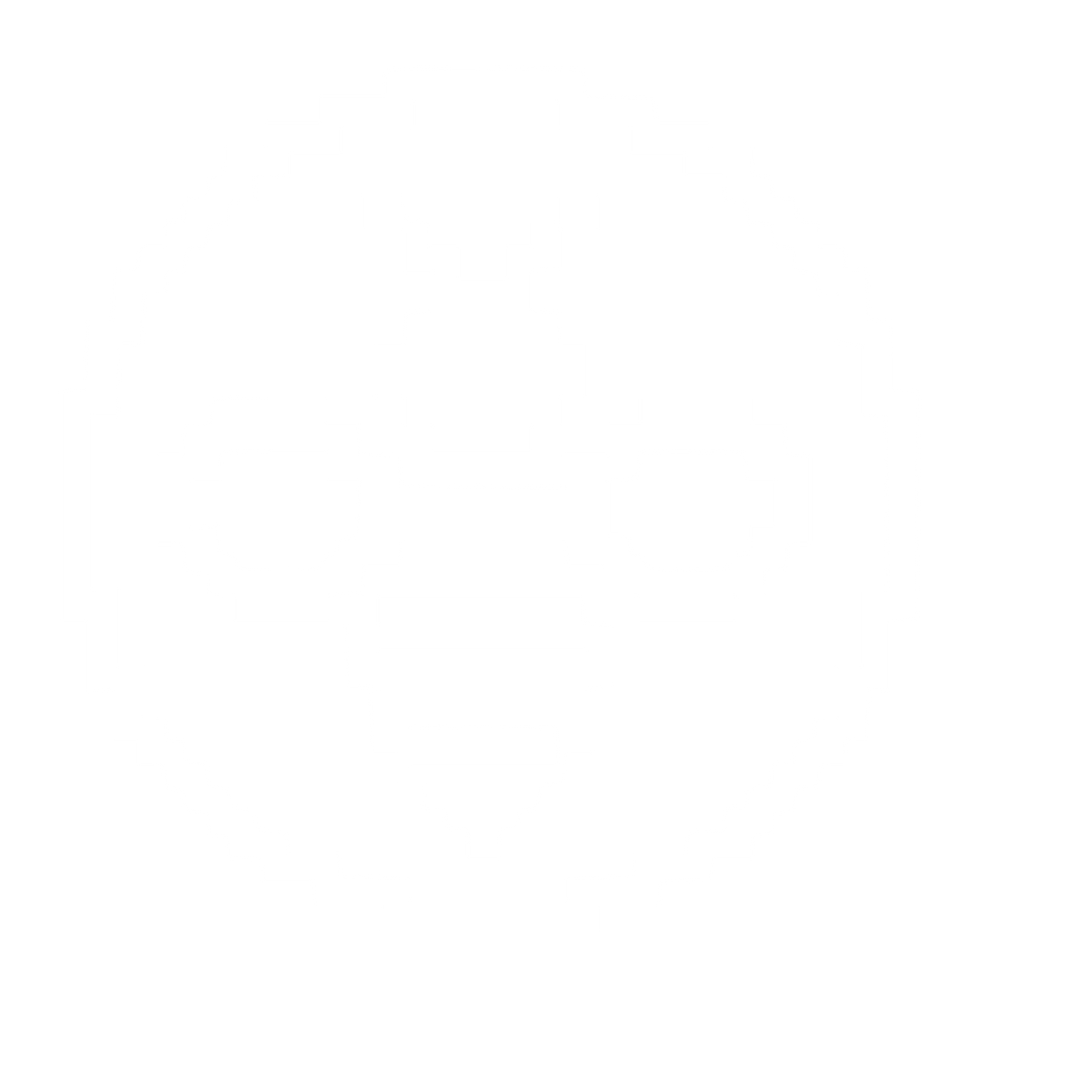 Pixel Bee Circle Logo #ffffff