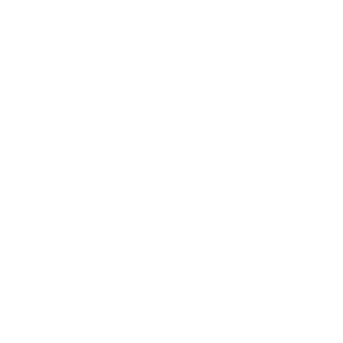 Pixel Bee Head Logo #ffffff
