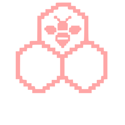 Pixel Bee Logo #ffa6a6