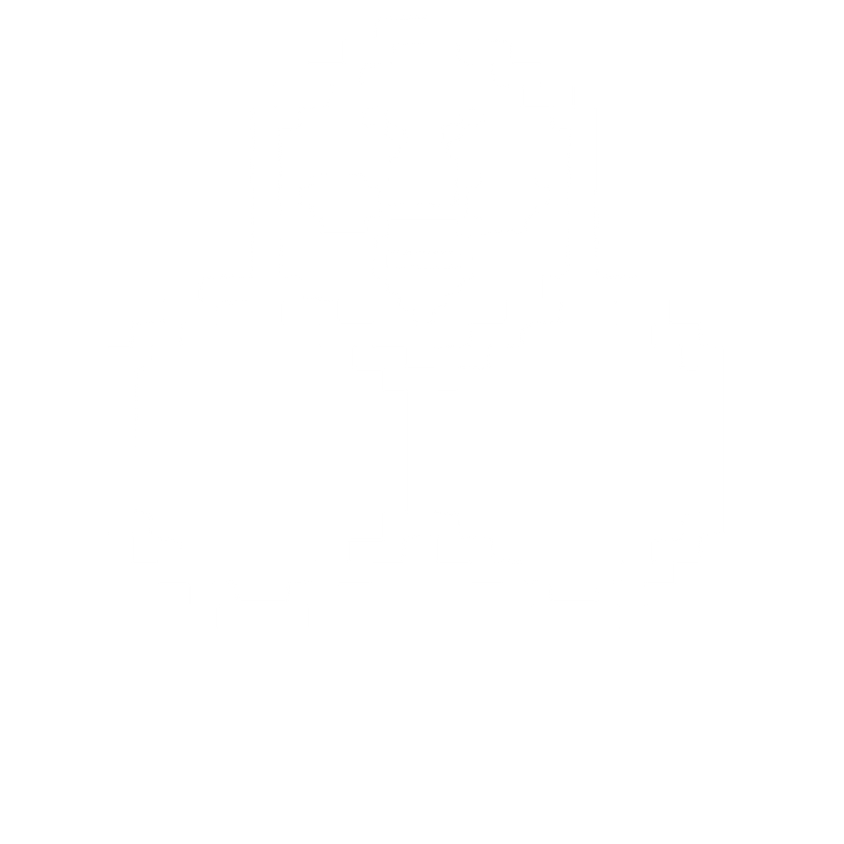 Pixel Bee Logo #ffffff