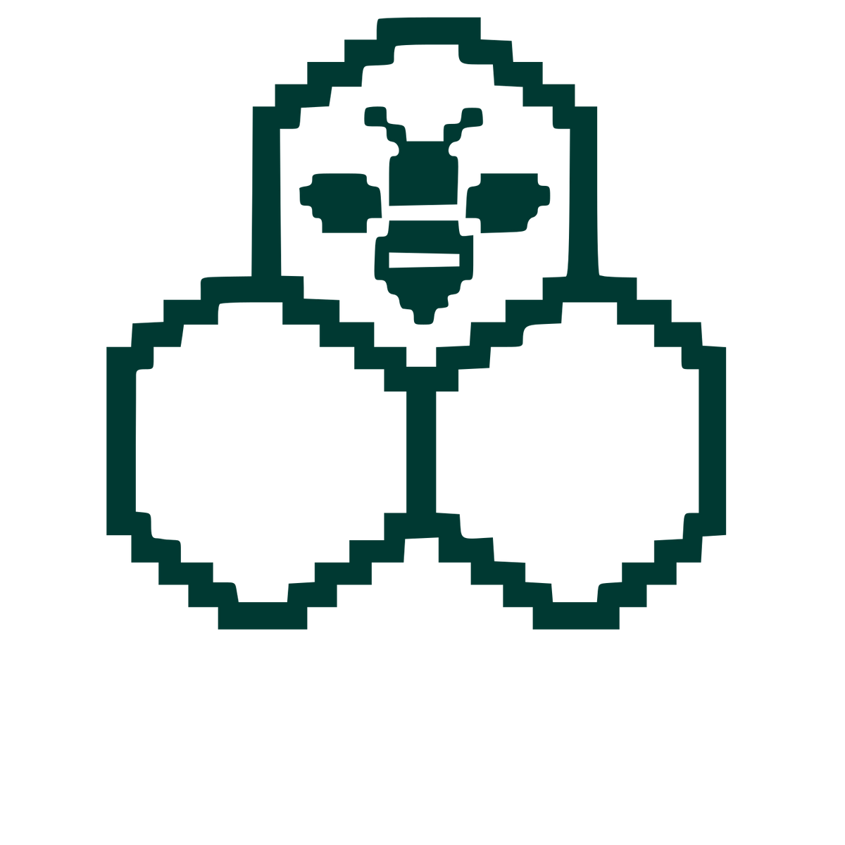 Pixel Bee Logo #003932