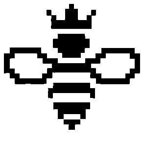 Pixel Queen Bee Logo